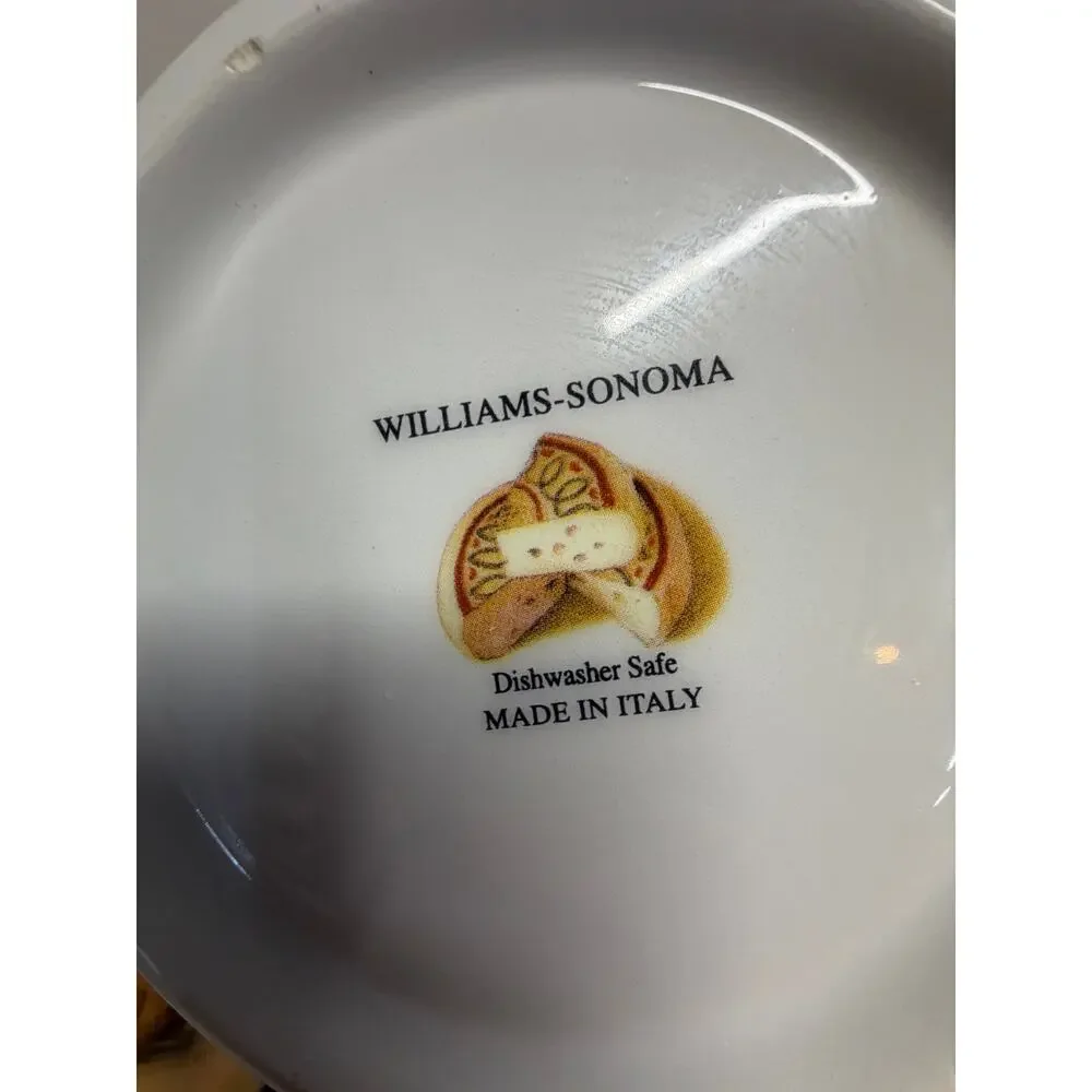Williams Sonoma Cheese Plate Set 5pc Made In Italy Appetizer Plates